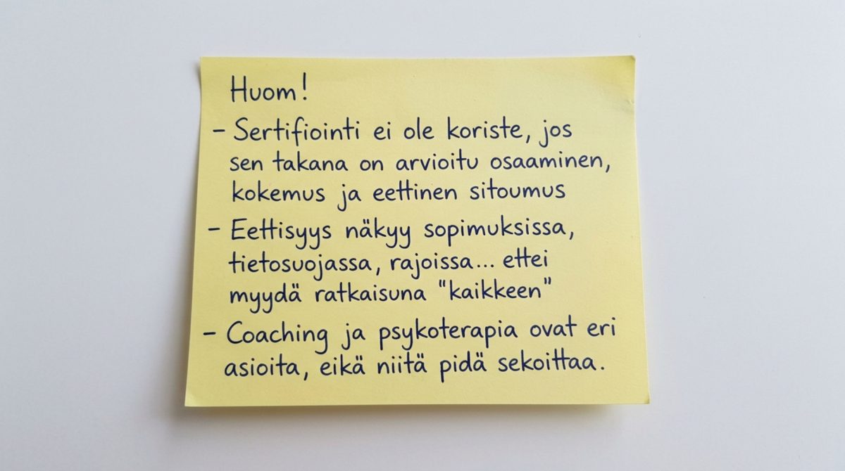 Coach-sertifiointi ja alan koulutus Suomessa