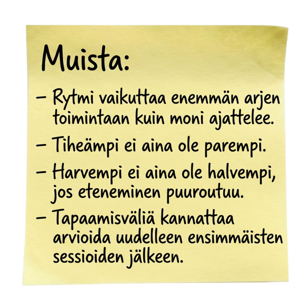 Minkälainen coachingin rytmi on paras?