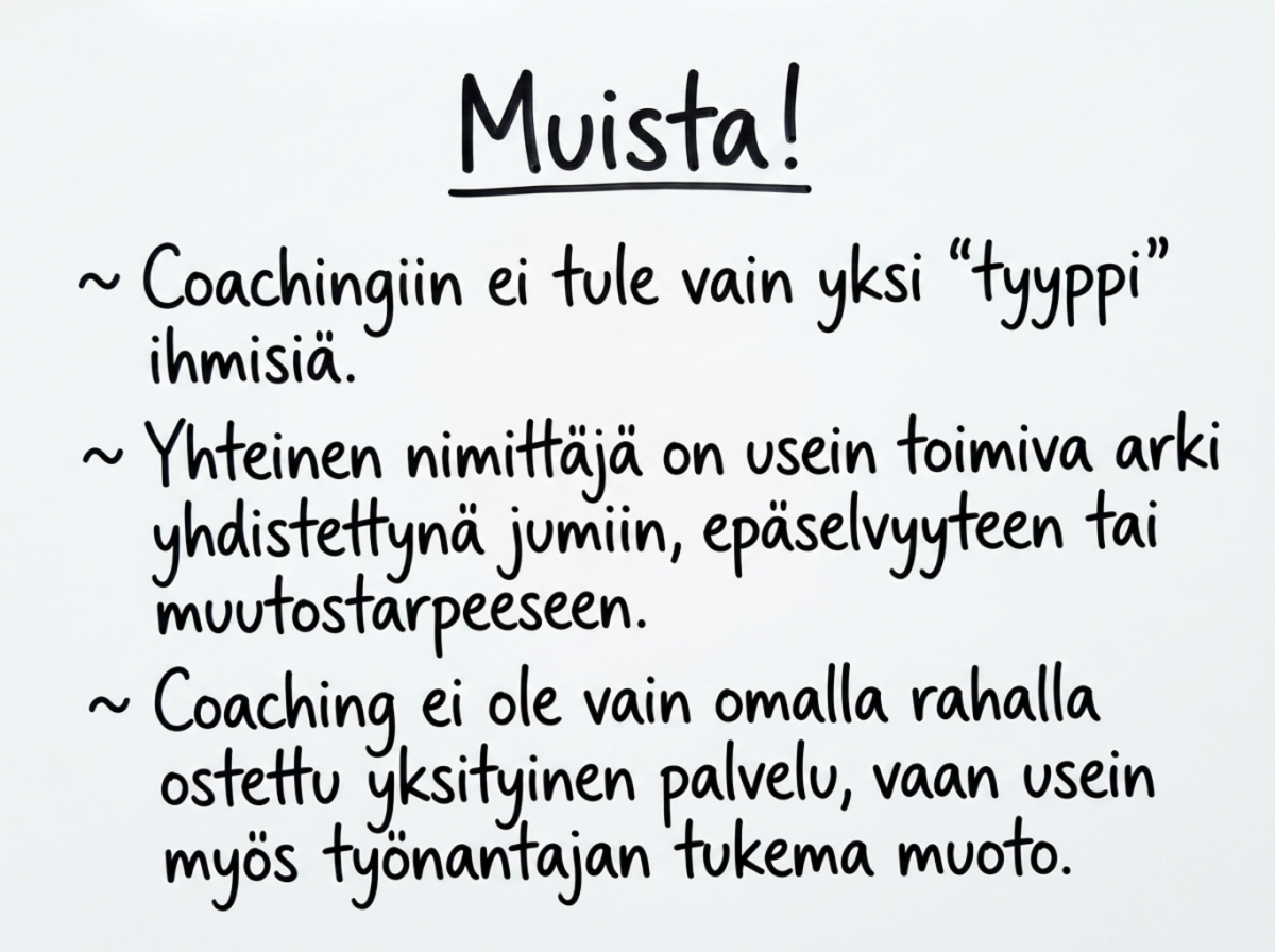 Mitkä ovat coachingin asiakkaat